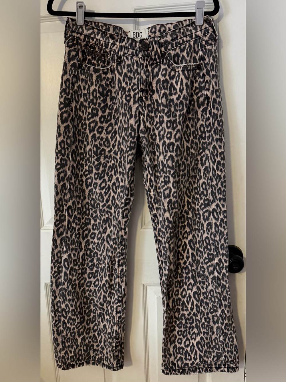 BDG Urban Outfitters Kayla Low Rise Leopard Print Baggy Jeans 26